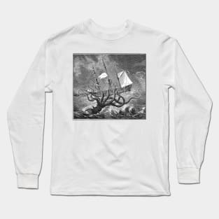 Giant Octopus Attack Long Sleeve T-Shirt